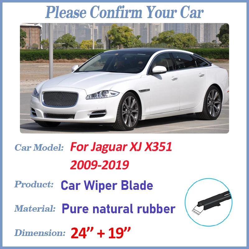 

Car Front Wiper Blades For Jaguar XJ X351 Body Kit 2009-2019 Durable Noise Reduction Windshield Wipers Blades Strip Accessories
