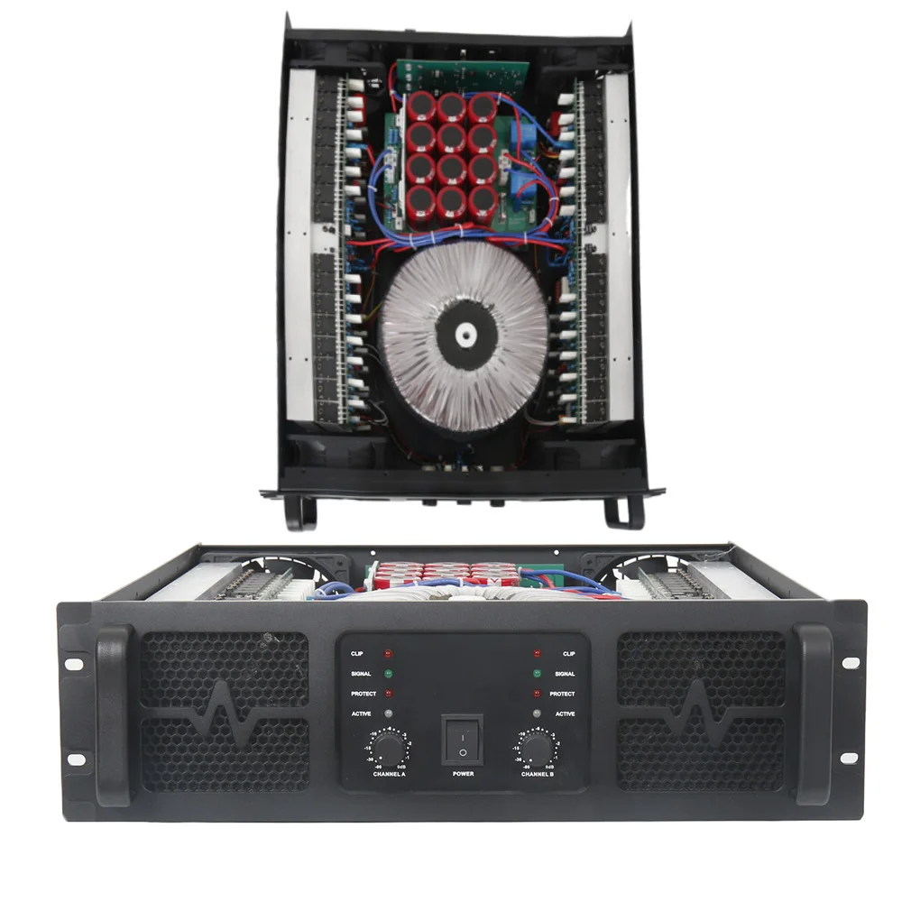 Top Selling 4CH 4x1200W Class H Power Amplifier Outdoor Karaoke Mixer Amplifiers Sound Audio System