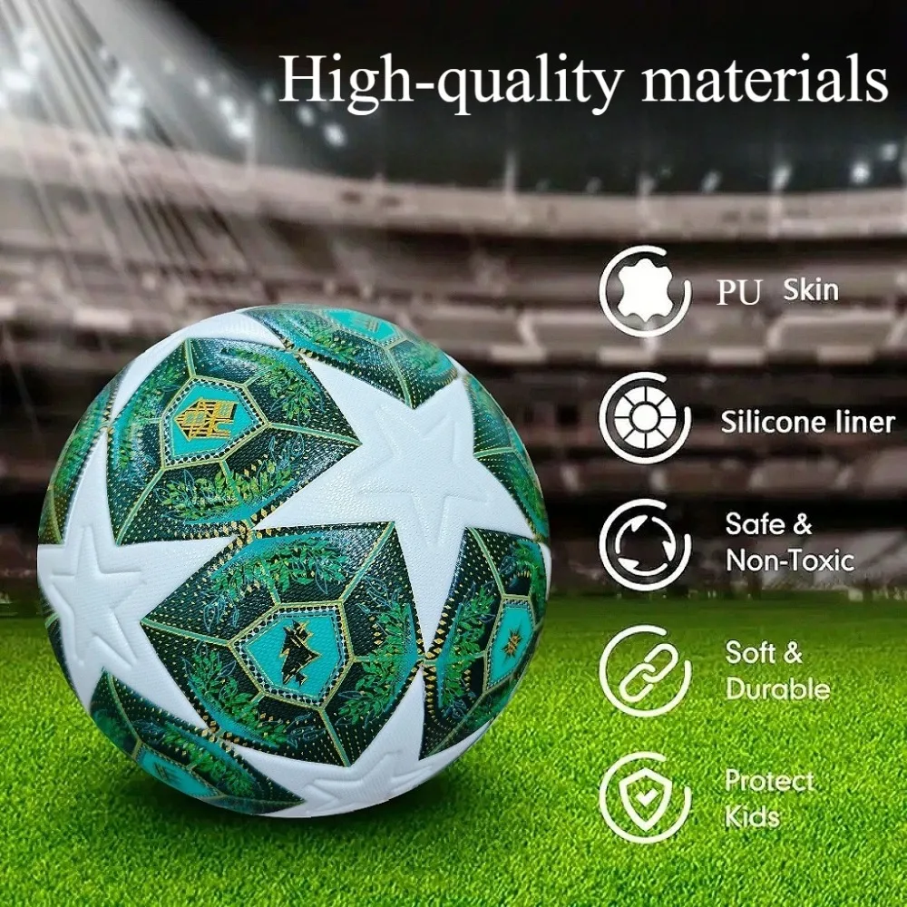 Football Standard Size  5 Veneer Football PU Material Sports League Outdoor Competition Football Training Ball