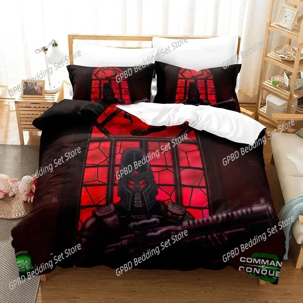 Game Command And Conque 3D Bedding Set Duvet Cover Pillowcases Single Twin Full Queen King Size Home Decor Quilt Boys Gift