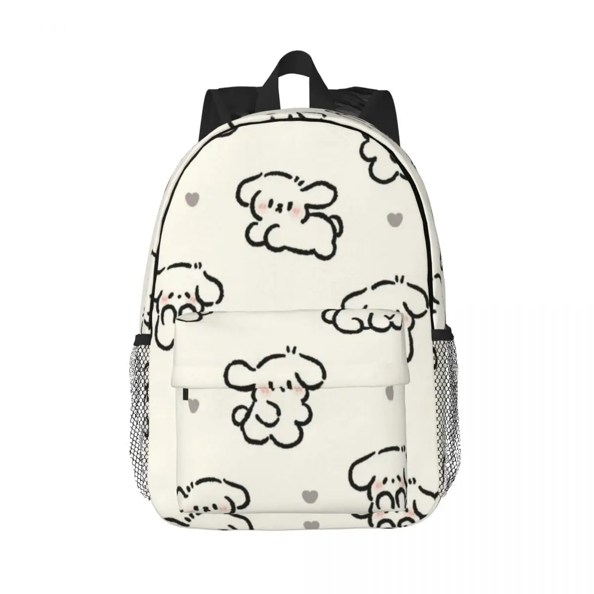 Cão Impermeável Mochila de Alta Capacidade, Trendy Laptop Travel Book Bag, New College Fashion, 15"