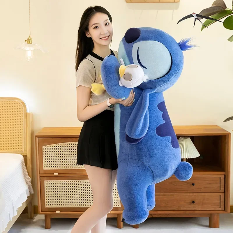 50/70/90/120cm Disney Cartoon Hug Duck Stitch Plush Toy Doll Valentine'S Day Gift Cute Stitch Pillow Doll