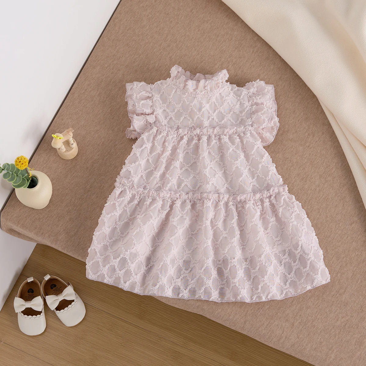 Girls' dress 2025 summer new super fairy fluffy vest skirt girl baby fancy princess dress