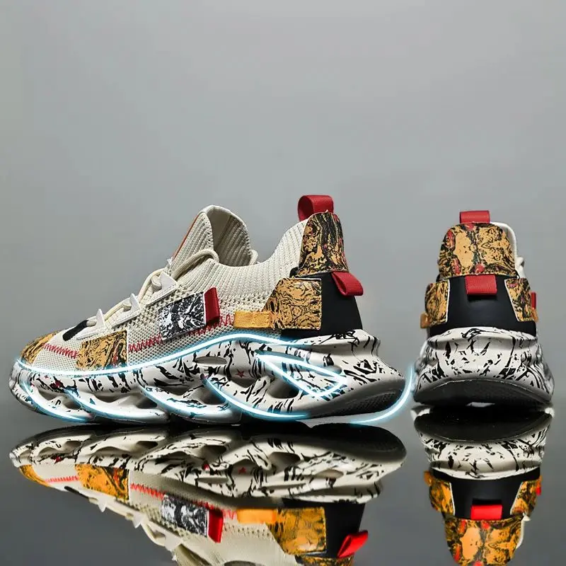 

Men's Casual Sneakers Luxury oes round Toe PVC Upaded Leather Spring Faion Rotating Bule Closure Comfortable Sneakers