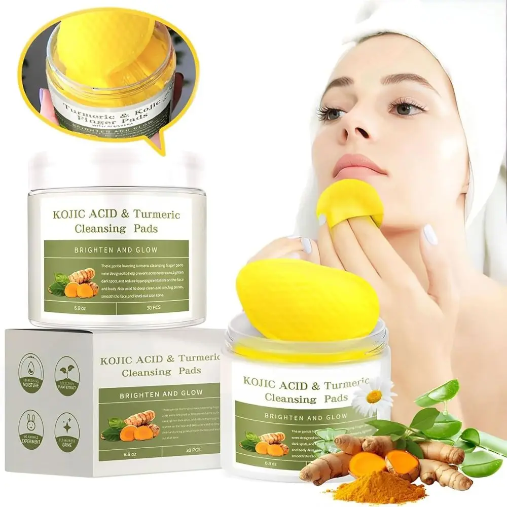 for Facial Cleansing Turmeric Cleansing Pads Helps Balance Skin Oil with Pocket Style Natural Turmeric Face Cleansing Pads