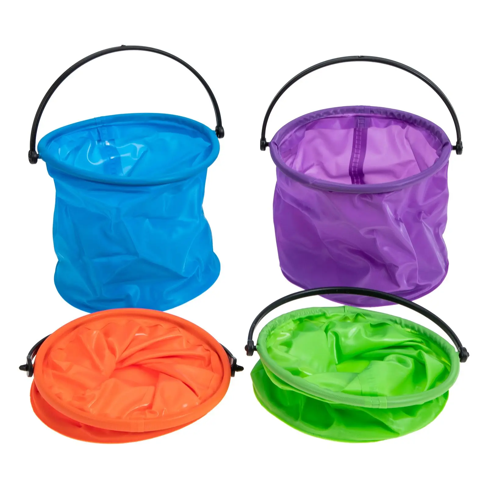 

4 Pcs Pvc Small Foldable Fishing Bucket for Brush Washing Bucket Painting Washing Brush Storage Portable Small