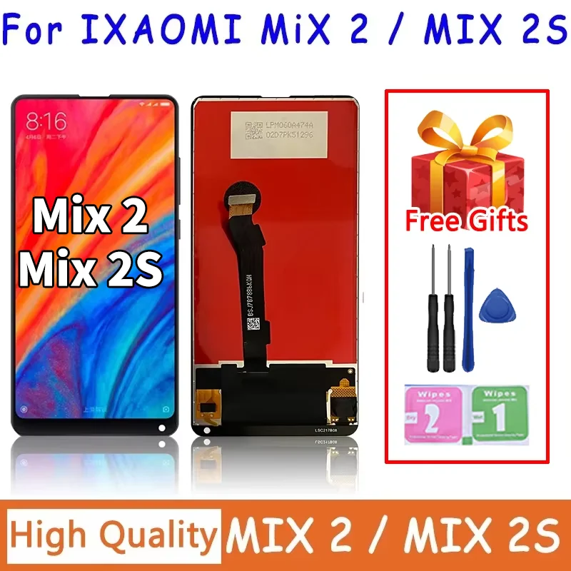 Pantalla Táctil Digitalizadora OEM de 5.99" para Xiaomi Mi Mix 2 2s Mix2 Mix2s, Repuesto con Marco para Xiaomi MiMix2 2s