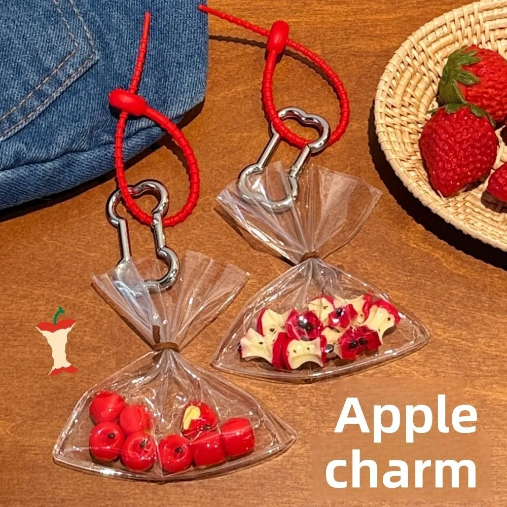 Llavero de Apple, Llavero para Bolso, Accesorios de Decoración para Interiores de Automóviles, Llavero de Fruta Simulada, Colgante de Fruta Portátil para Espejo Retrovisor