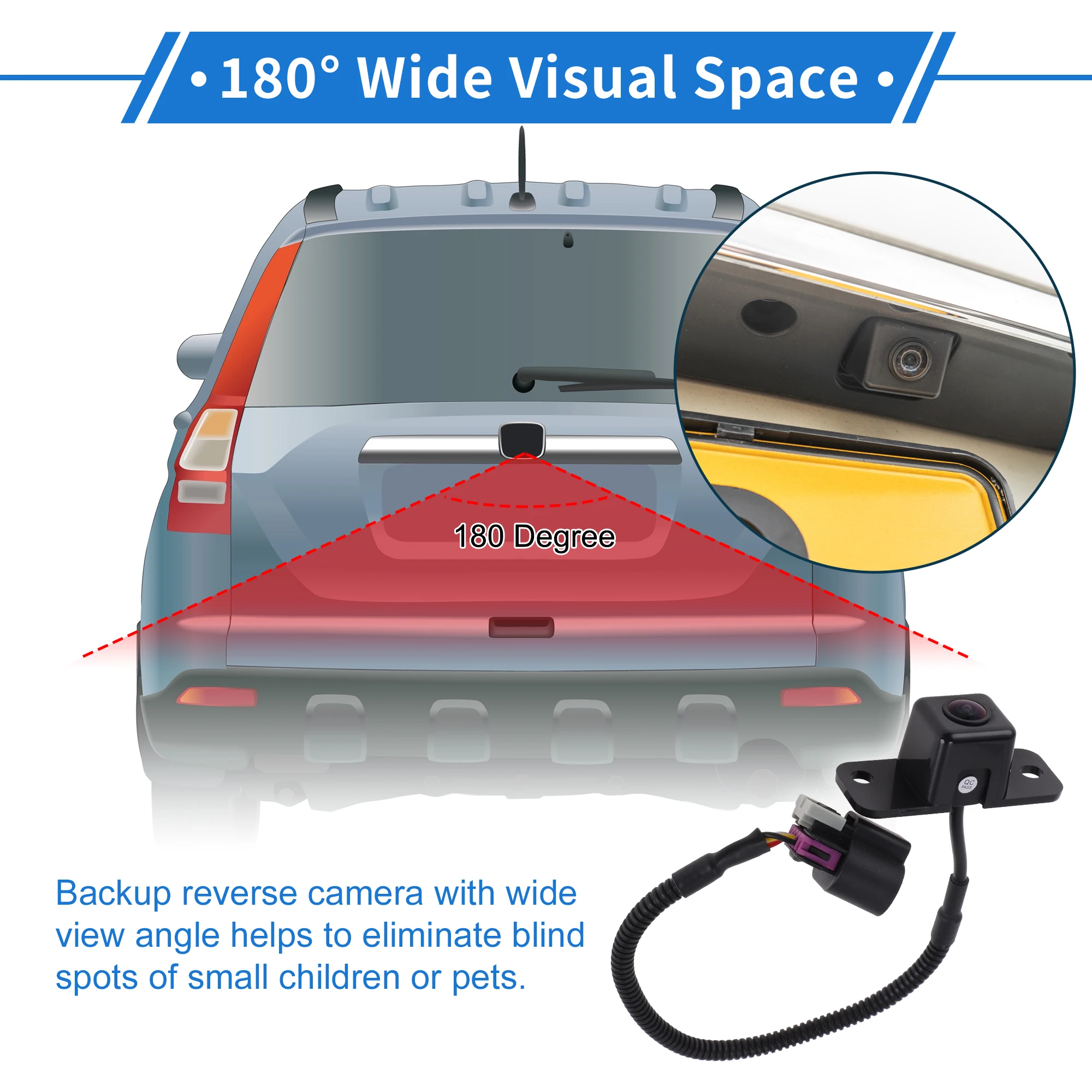 Cámara de visión trasera UXCELL para Chevrolet para Chevy Avalanche para Cadillac Escalade 2007-2008 cámara de asistencia de estacionamiento de matrícula
