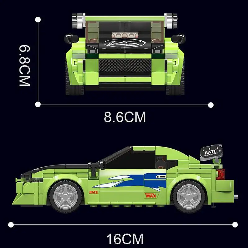 MOULD KING 27033S Mini blocs de construction de la série de voitures 338 pièces Kit de modèle d'assemblage à monter soi-même pour adultes et enfants jouet éducatif créatif cadeau