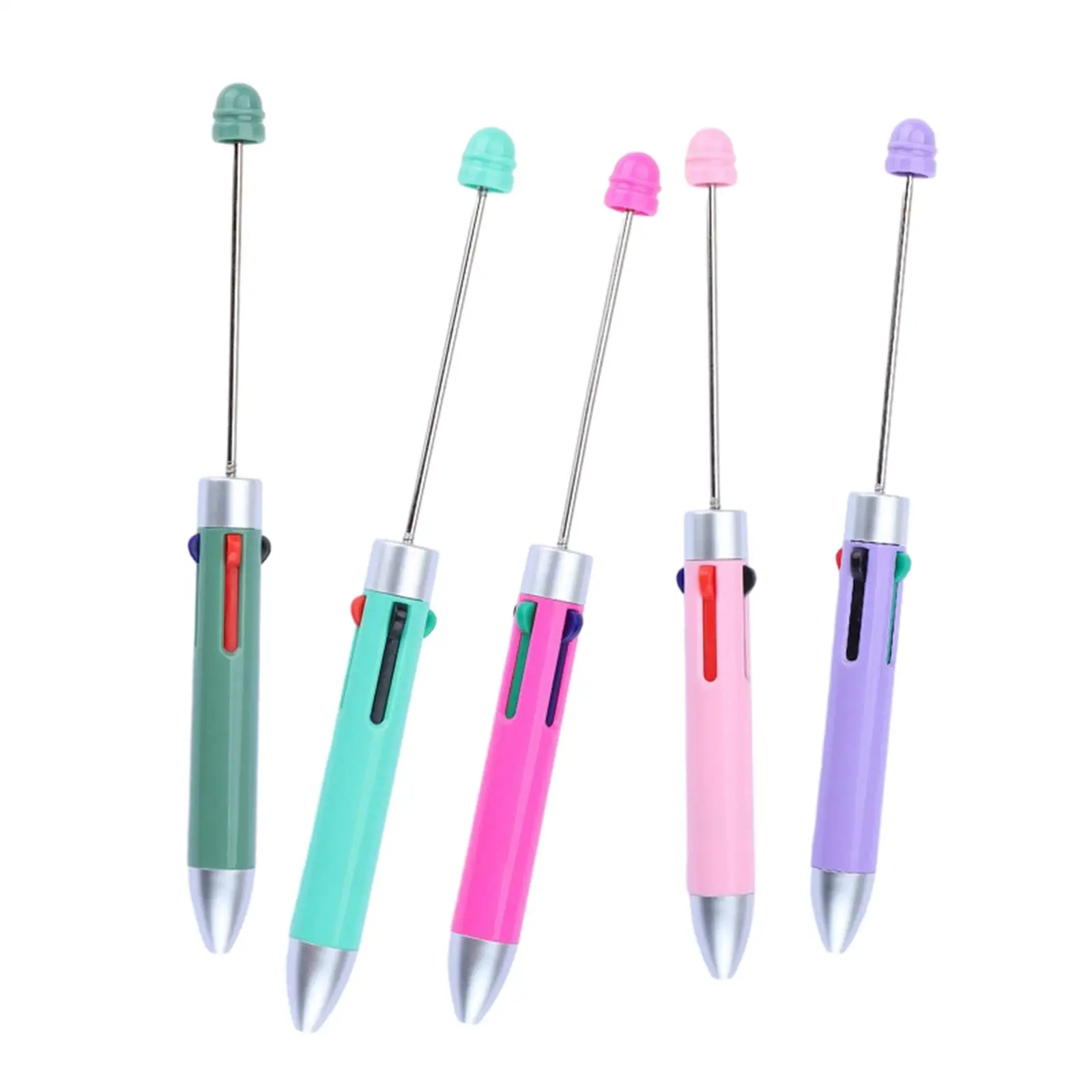 5 Pieces Bead Ballpoint Pen Beadable Pens Printable DIY Multipurpose Rollerball