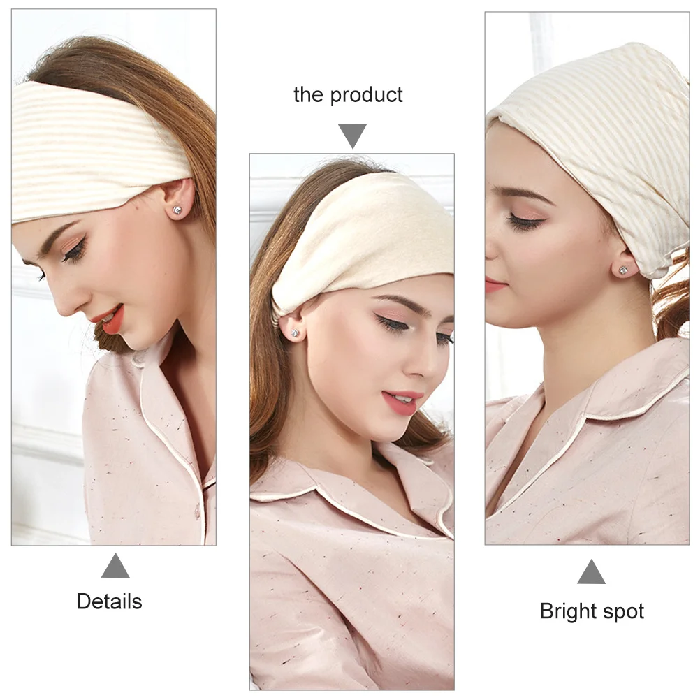 

2Pcs Windproof Headscarf Made of Pure Cotton Breathable Anti-Cold Headband for Ladies Confinement Wear Women Cotton Headscarf