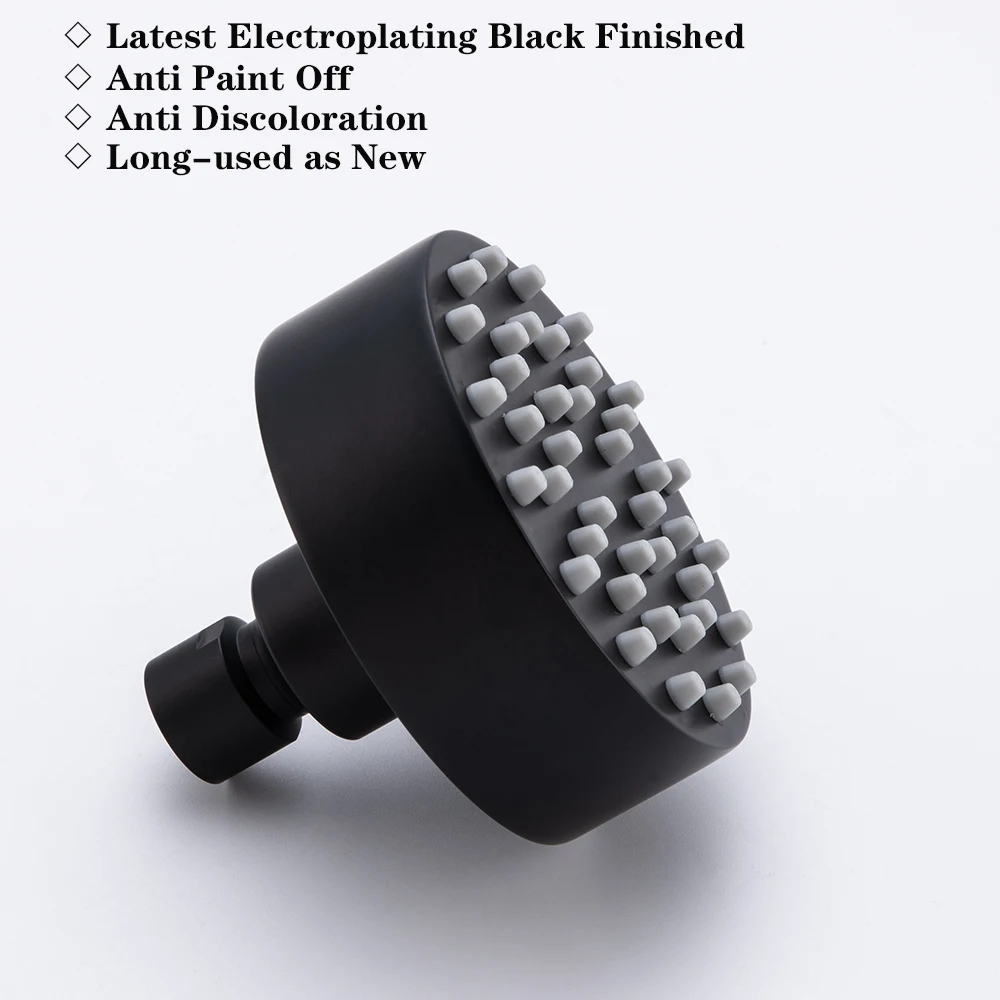 Bathroom Solid Stainless Steel High Pressure Small Matte Black Rain Shower Head Wall Mounted Adjustable Bath Top Spray Shower