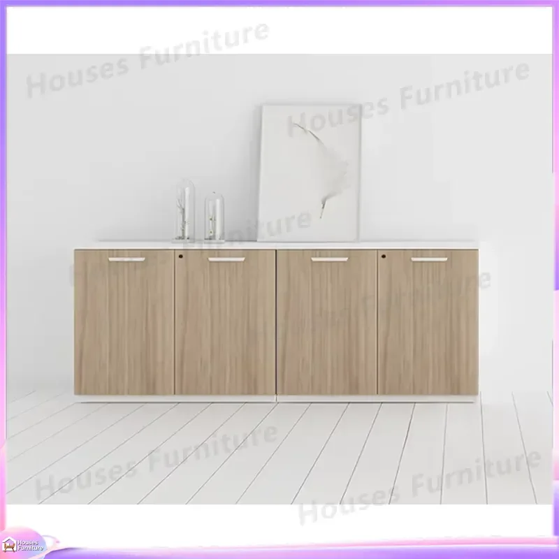 Wooden Shoe Cabinet Double Door Storage Organizer Home Office Furniture Lateral File Cupboard Locker Entryway Bench Shelf