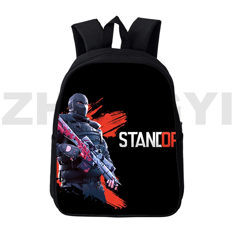 Anime Standoff 2 Backpacks 12/16 Inch School Back Pack for Boys Girls Cartoon Printing Shooting War Game Mochila Mens Bookbag