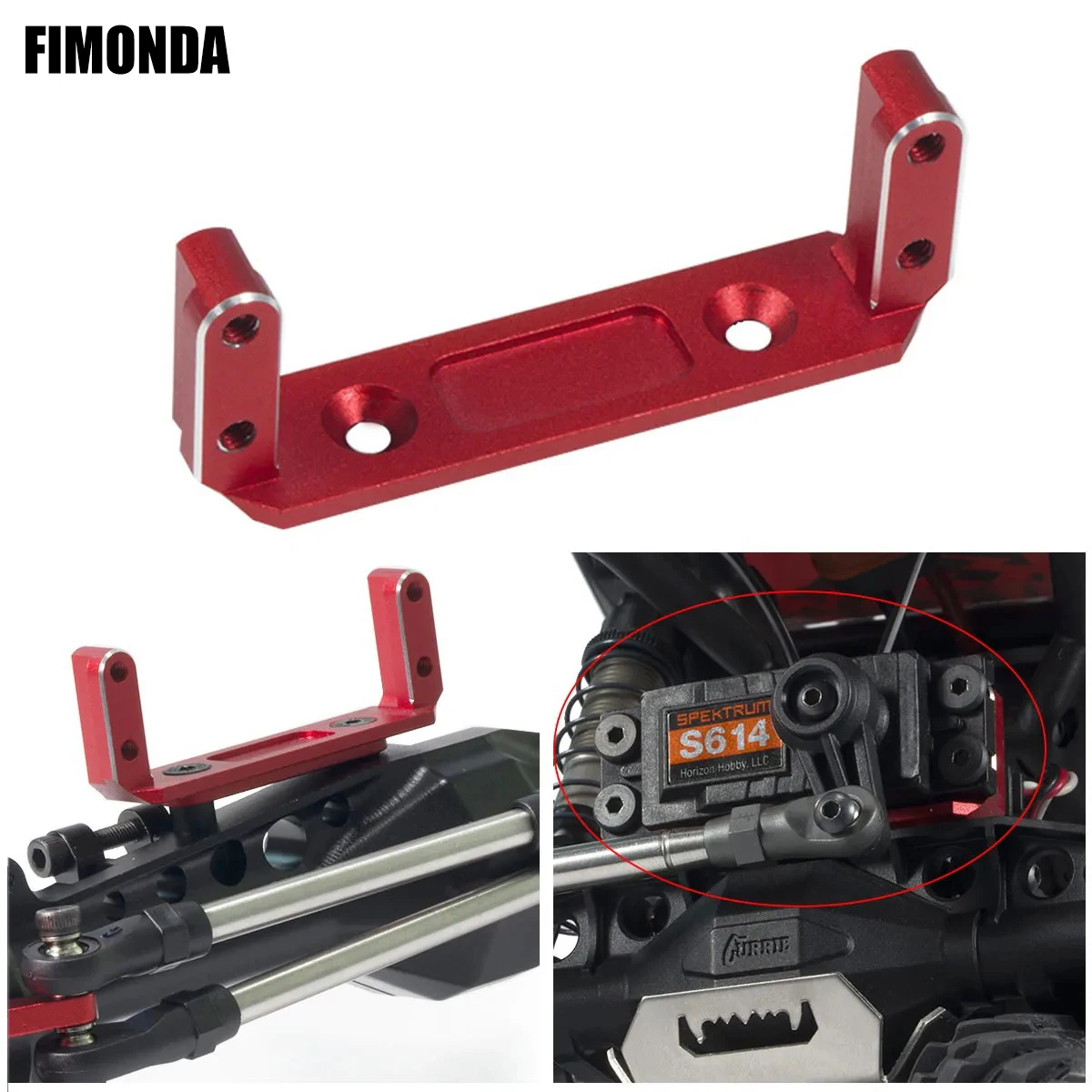 CNC Aluminum Servo Mount Upgrade - Fits Axial Capra UTB10 & SCX10 III with Vanquish Currie F9 Portal Axles
