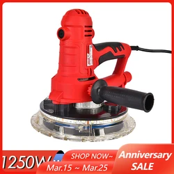 Drywall Sander Electric Wall Putty Polisher with LED Light Self-Priming Dust-Free Wall Grinding Machine Home Decoration Tool