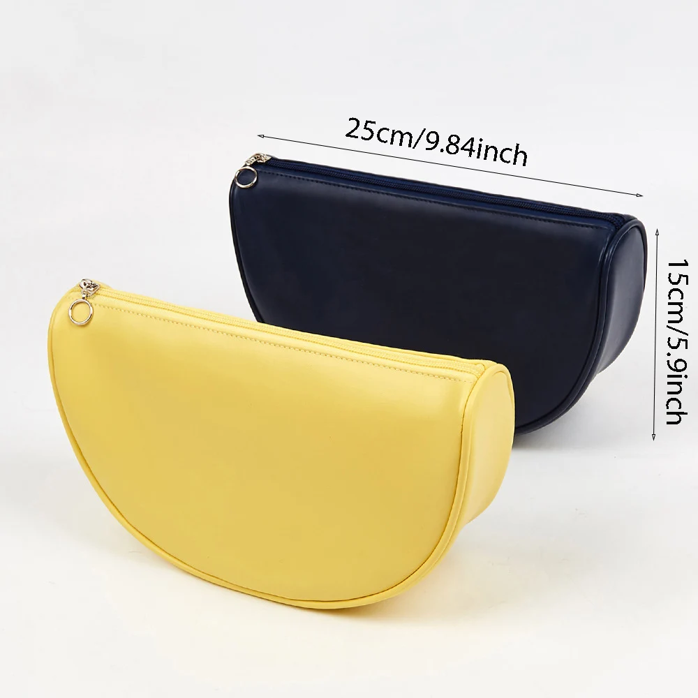 Semicircle Portable Travel Makeup Bag Cosmetic Bag for Women Beauty Essentials Traveling Make Up Bags Wash Bag Ultra Lightweight