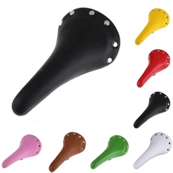 1pc 28CM Rivet Bike Riding Saddle PU Leather Fixed Gear Racing Bicycle Track Cycling Seating Cushion For Bicycle DIY Repairing