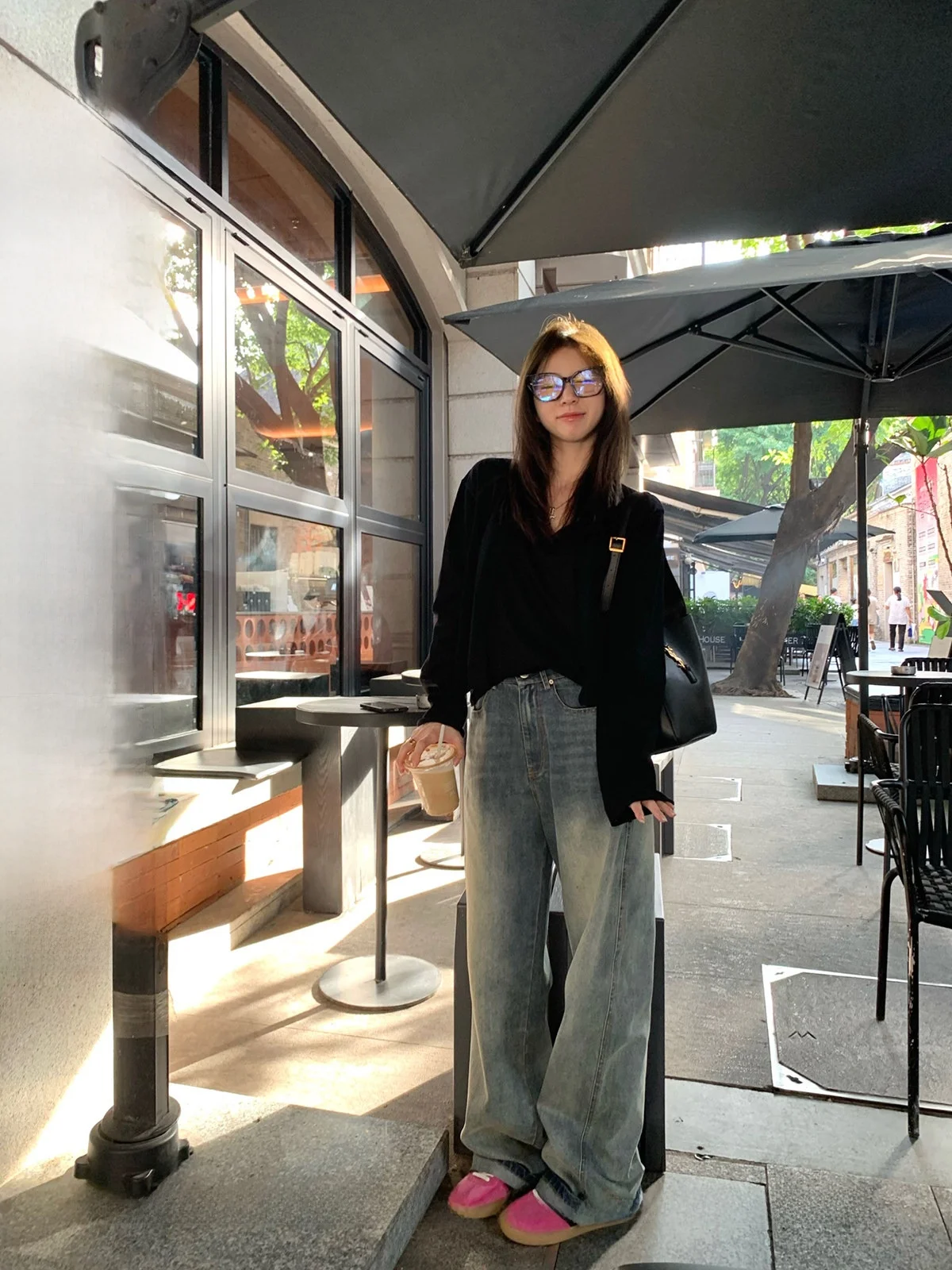 

Джинсы Mmenthome American Style Vintage Washed Ripped Denim для женщин, осенне-зимние, прямого кроя, со средней эластичностью, светлого цвета