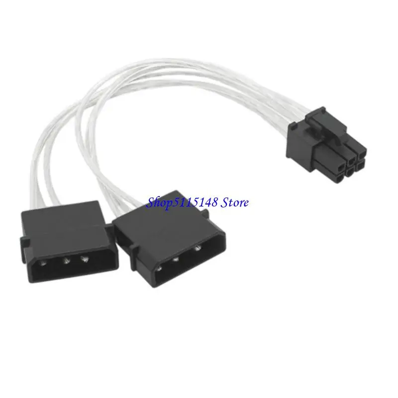 F3MA Double 4Pin IDE Male đến 6 Pin Pin Nữ IDE bộ chuyển đổi bộ chuyển đổi cáp nguồn IDE cho PC