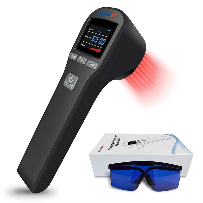 

ZJKC 880mW Cold Laser Therapy Device for Pets 650nmx16+808nmx4 Laser Belly Treatment Machine for Pain Relief Wound Healing