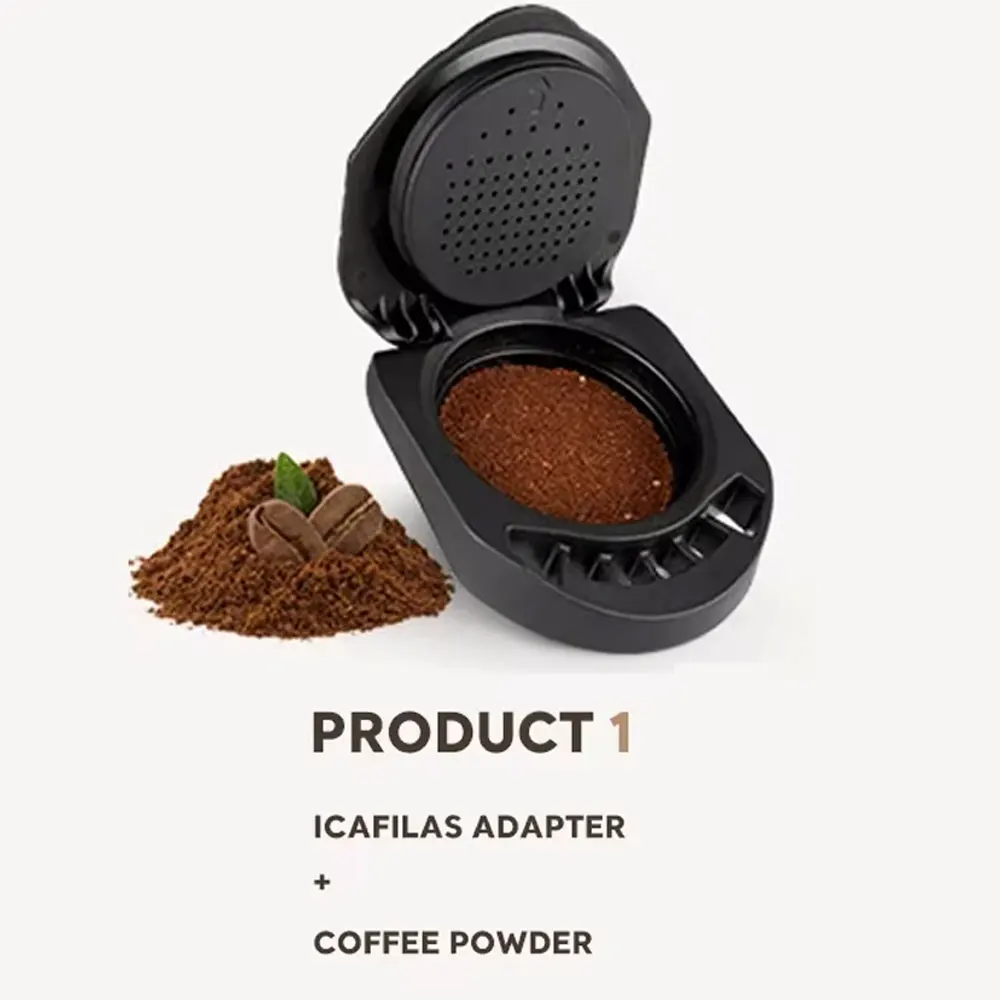 icafilas Reusable Adapter For Dolce Gusto for Piccolo XS Genio S Transform Holder Convertor fit Nespresso Capsule/Coffee Powder