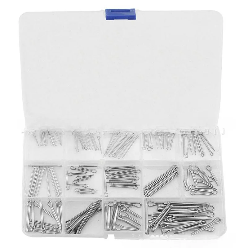 150pcs Stainless Steel M1-M3 U Shape Split Cotter Pin Safety Cotter Pin Open Elastic Clips Spring Cotter Hair Pin Fasteners