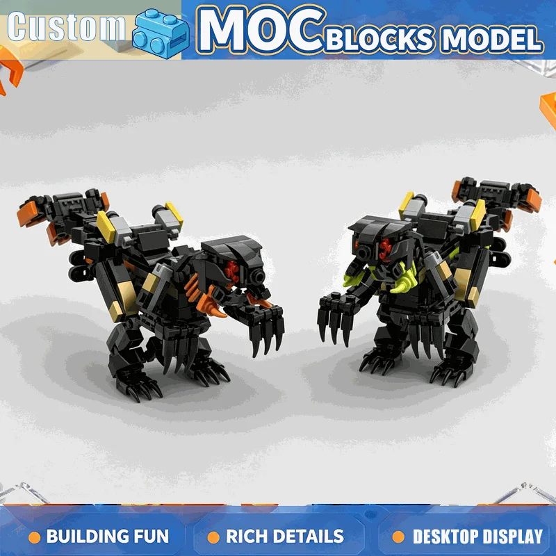 ​564PCS Dual Element Robotic Beast Building Blocks Sci Fi Creature Model Creative DIY Assembly Brick Set Collection Display Gift