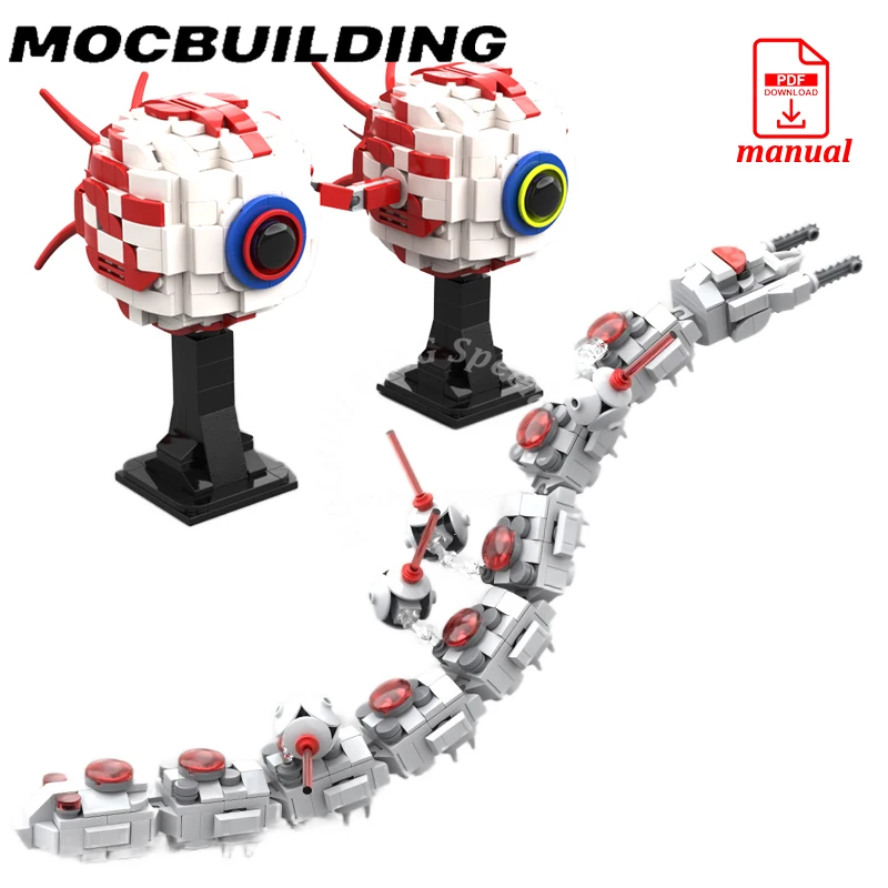 

Конструктор MOC-модель Twins-Boss: Механический Монстр-Червь из Террафии, игрушка-подарок