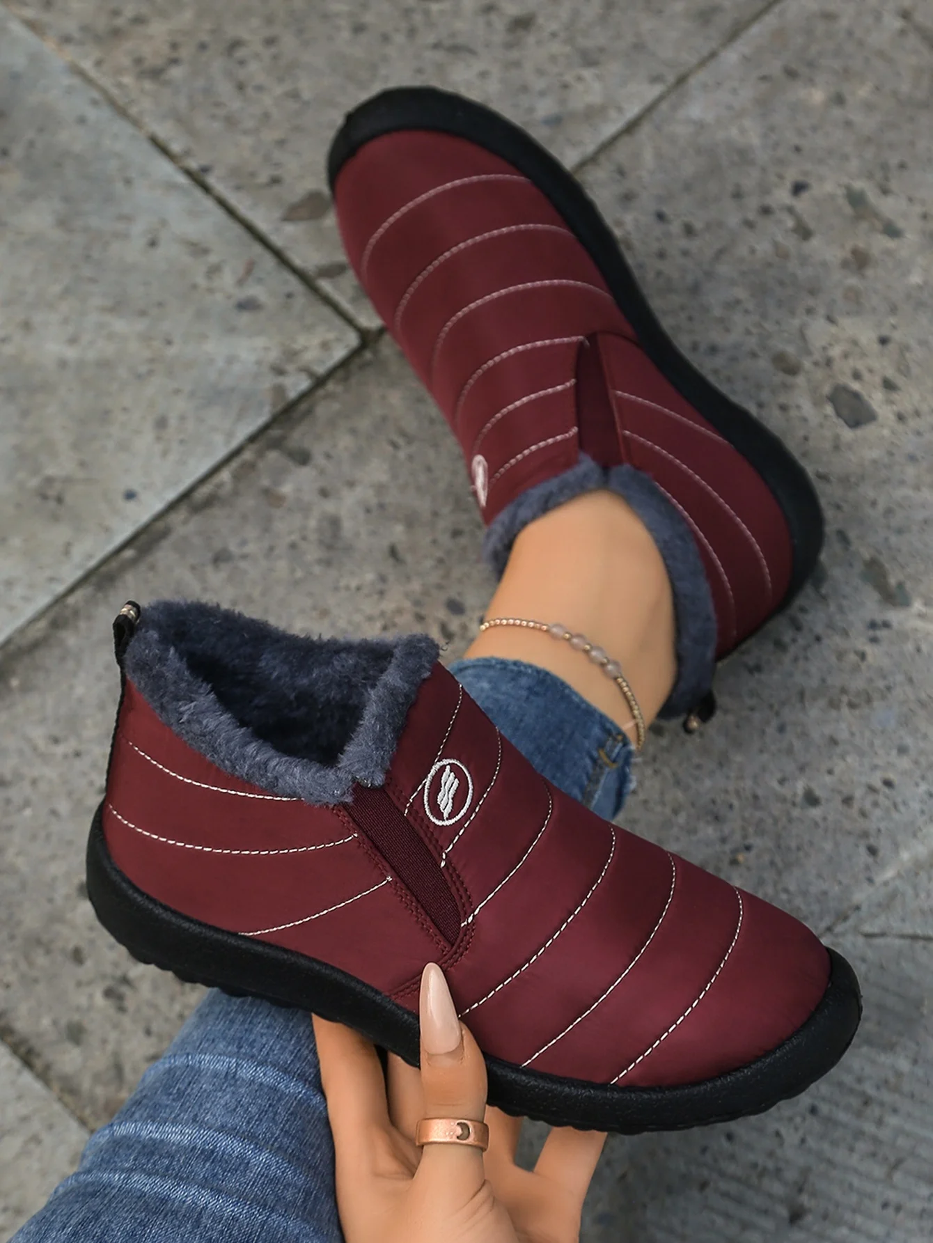 Damen-Winterstiefel 2025: Neue wasserdichte Plüsch-Schneestiefel für Damen – Warmhaltend, im Angebot mit kostenlosem Versand – Detail 7