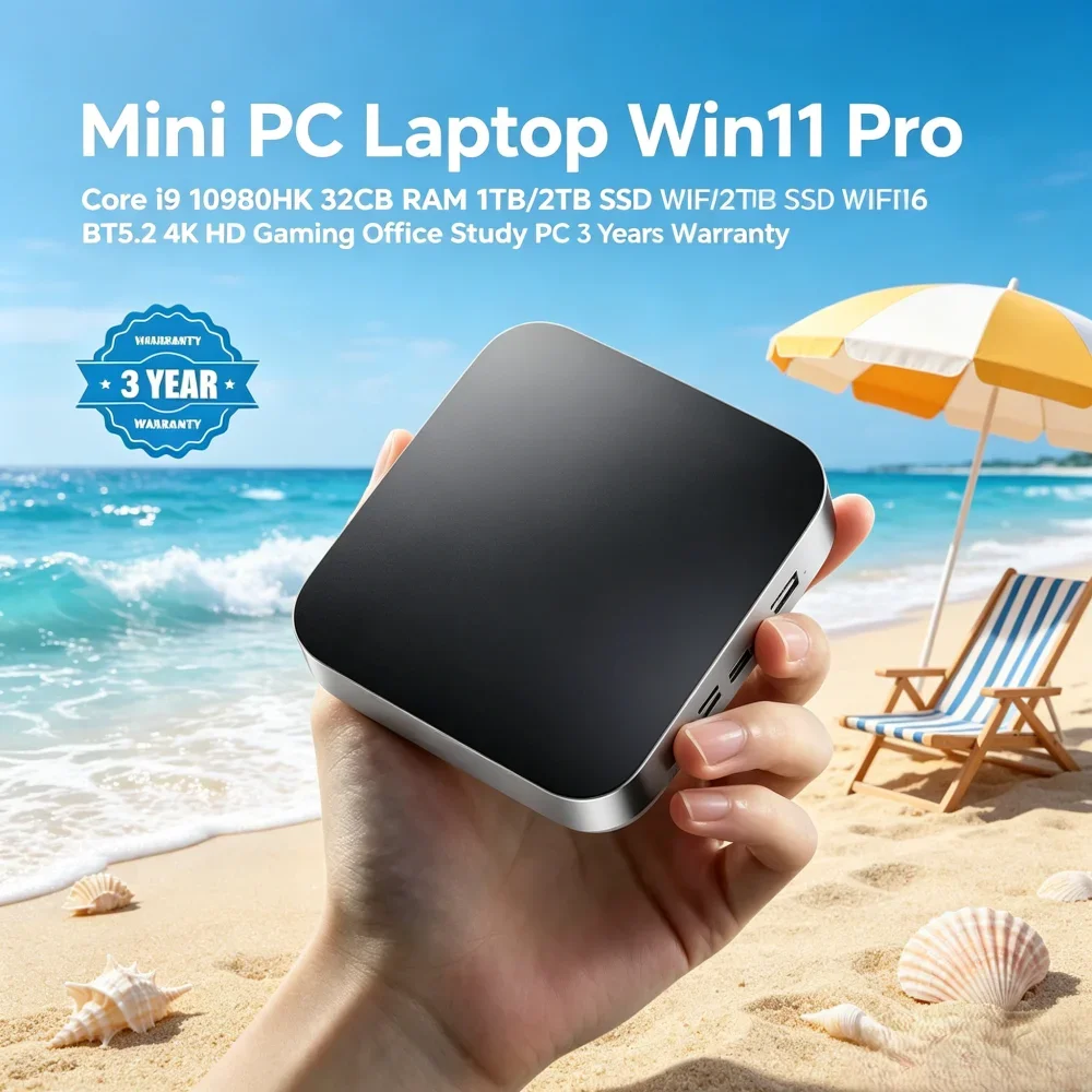 

Mini PC Laptop Win11 Pro Core i9 10980HK 32GB RAM 1TB/2TB SSD WiFi6 BT5.2 4K HD Gaming Office Study PC 3 Years Warranty