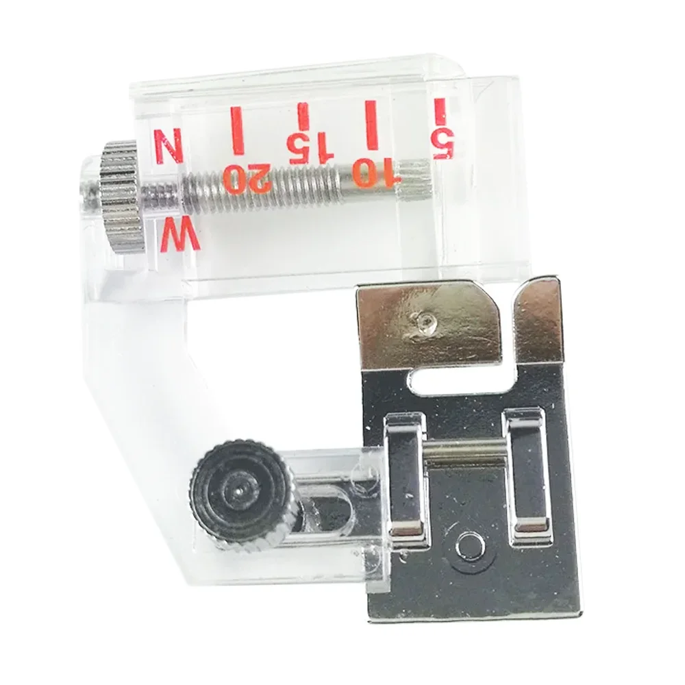 1PC Bias Binding Foot Silver Adjustable Bias Binder Presser Foot Sewing Machine Binding Feet Sewing Attachment Tools