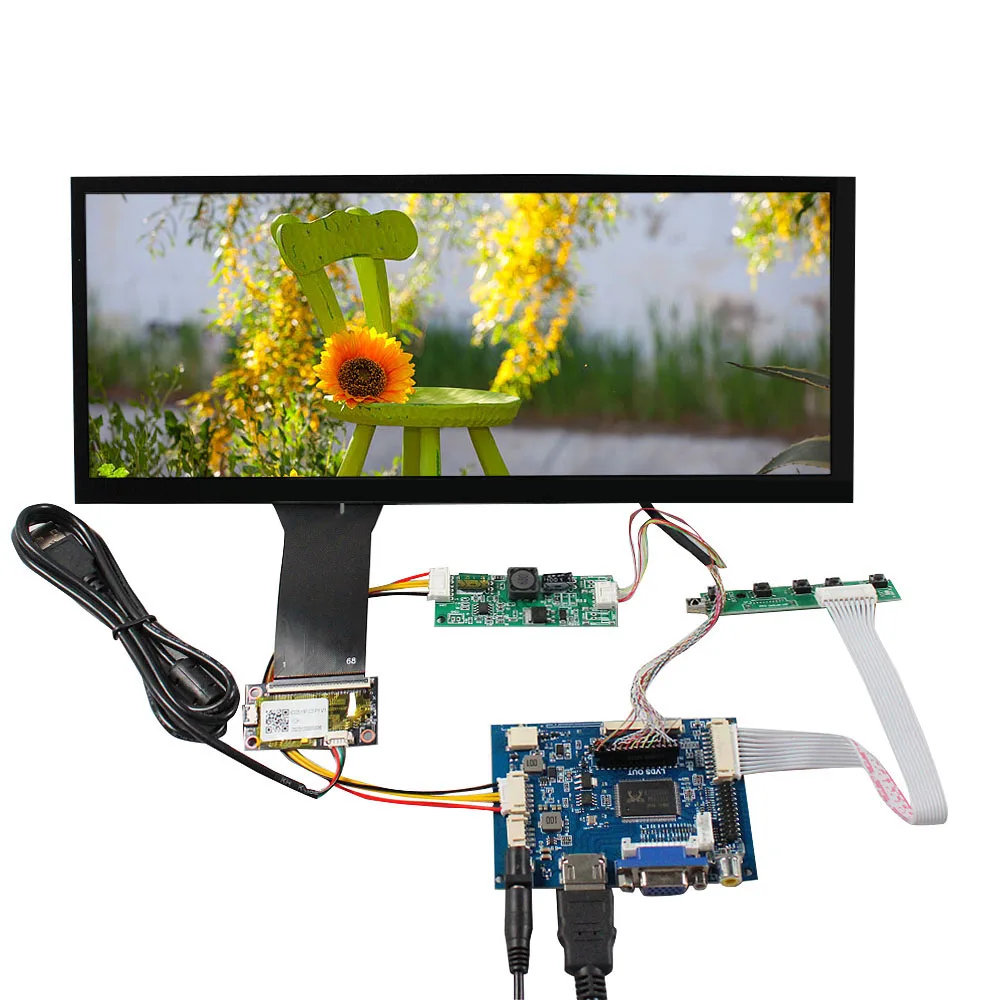 

HD MI VGA AV LCD Controller Board 12.3" VS123IA-01D 1920x720 IPS Touch LCD Panel