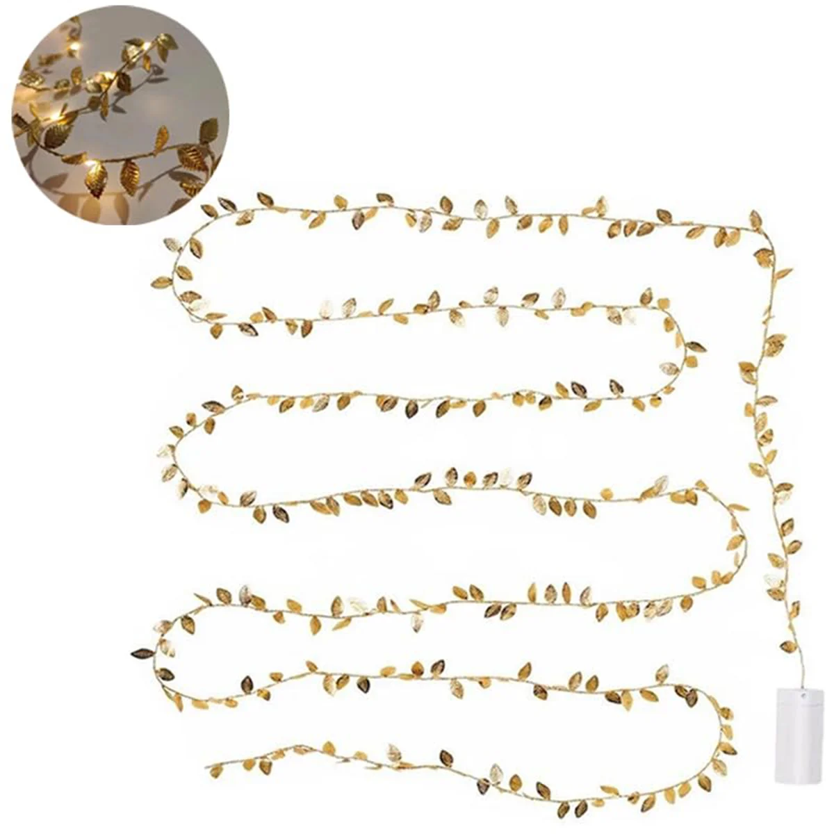 Flexible Copper Wire Leaf Lights Leaves Warm White Led Golden Battery Operated Fairy Silver Romantic Cool Decorative Cozy String