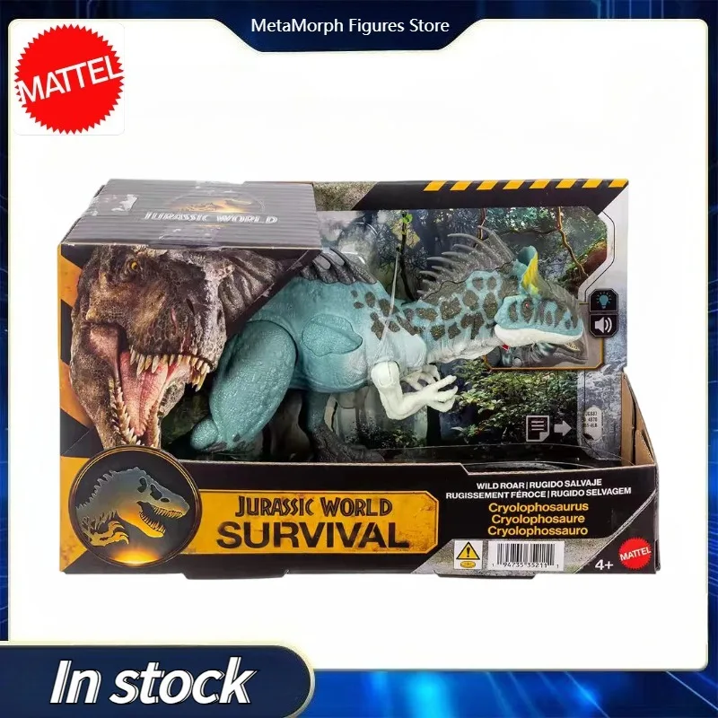 Original MATTEL Jurassic World Survival Wild Roar Cryolophosaurus Action Toy Figure Collection