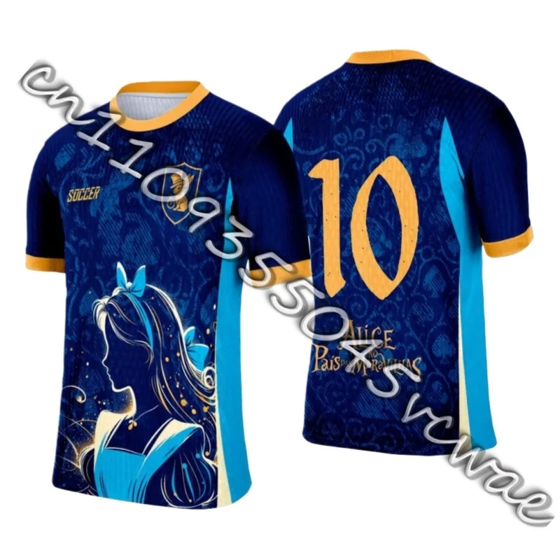 

Футболка Disney Alice in Wonder с изображением Алисы в Стране чудес, футболка с мультяшным рисунком для взрослых и детей, одинаковые комплекты для всей семьи, быстросохнущие, удобные, спортивные, больших размеров