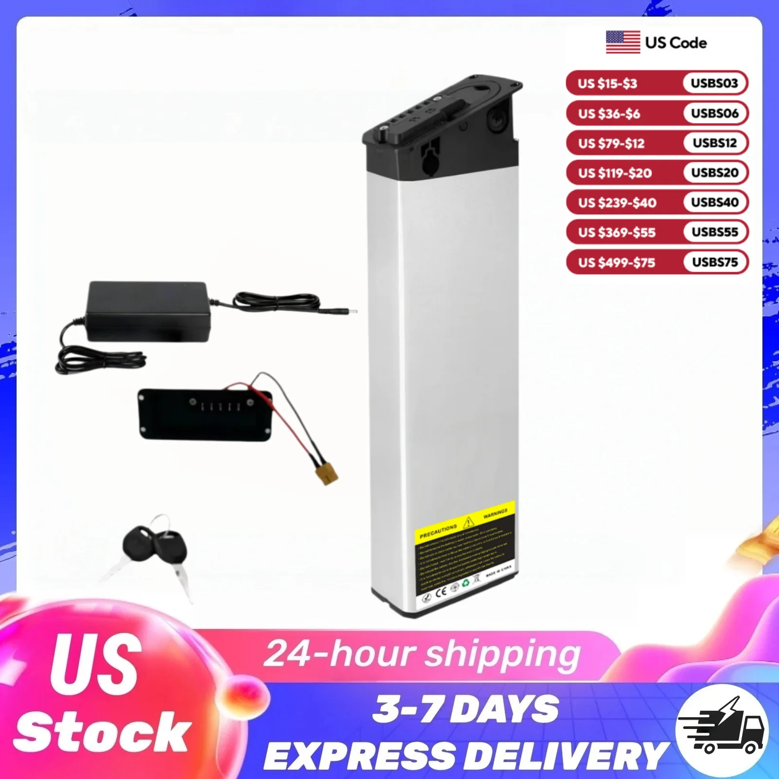 48V 17.5Ah Ebike Replacement Battery DCH009 for Engwe EP‑2 Pro Engine X Engine Pro MATE X Folding Electric Bicycle 750W E‑Bike Lithium Battery