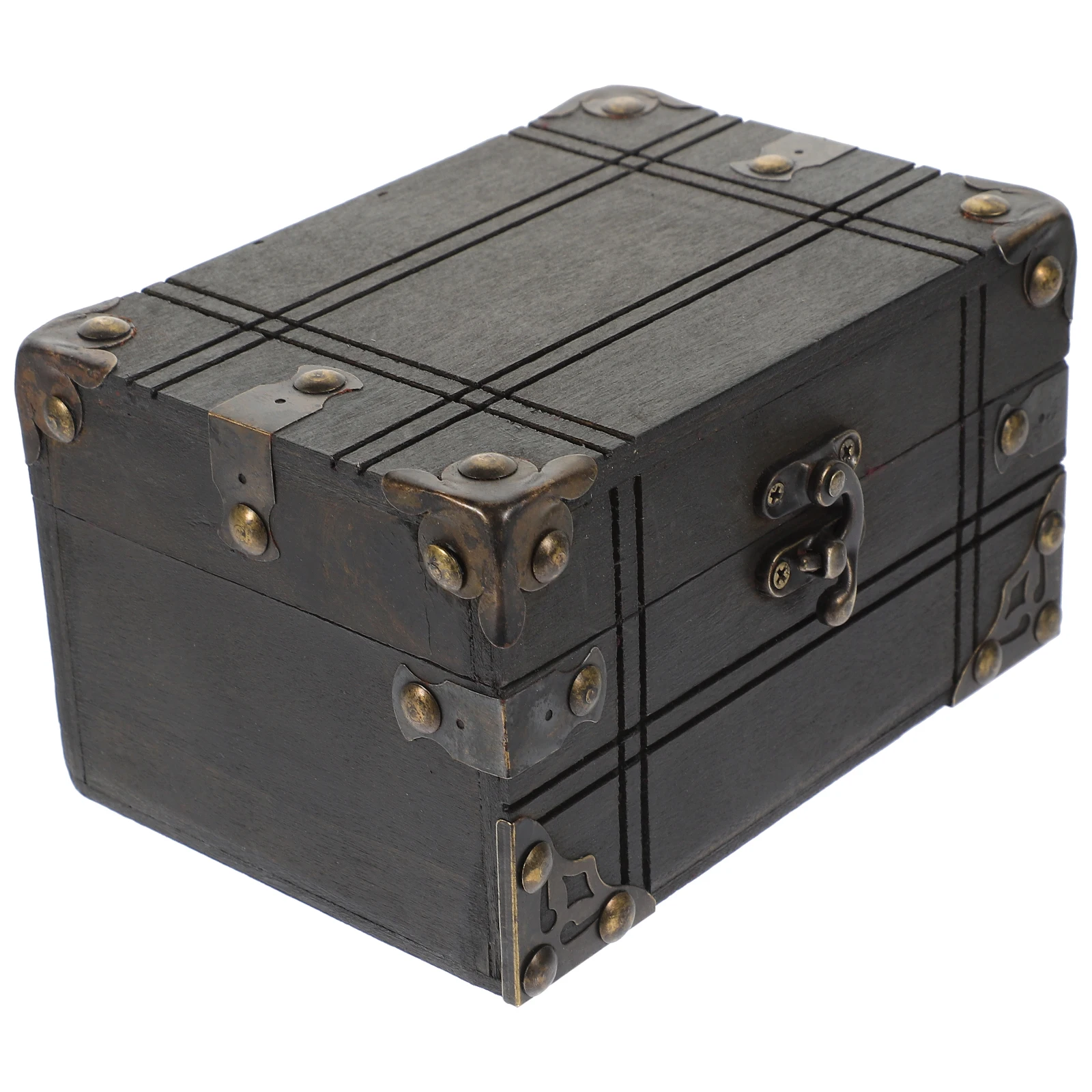 

Vintage Jewelry Box Keepsake Chest Pirate Treasure Boxes for Women Wooden Storage