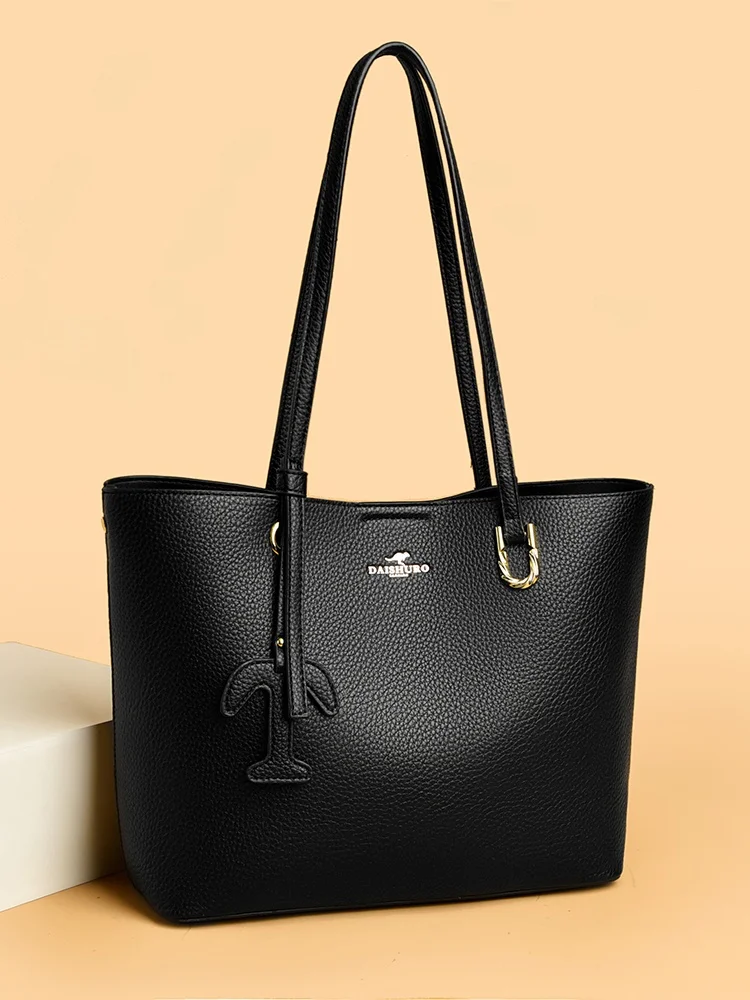 

Женская большая сумка из натуральной кожи, новинка 2025 года, сумка из воловьей кожи с верхним слоем, универсальная дорожная сумка на одно плечо