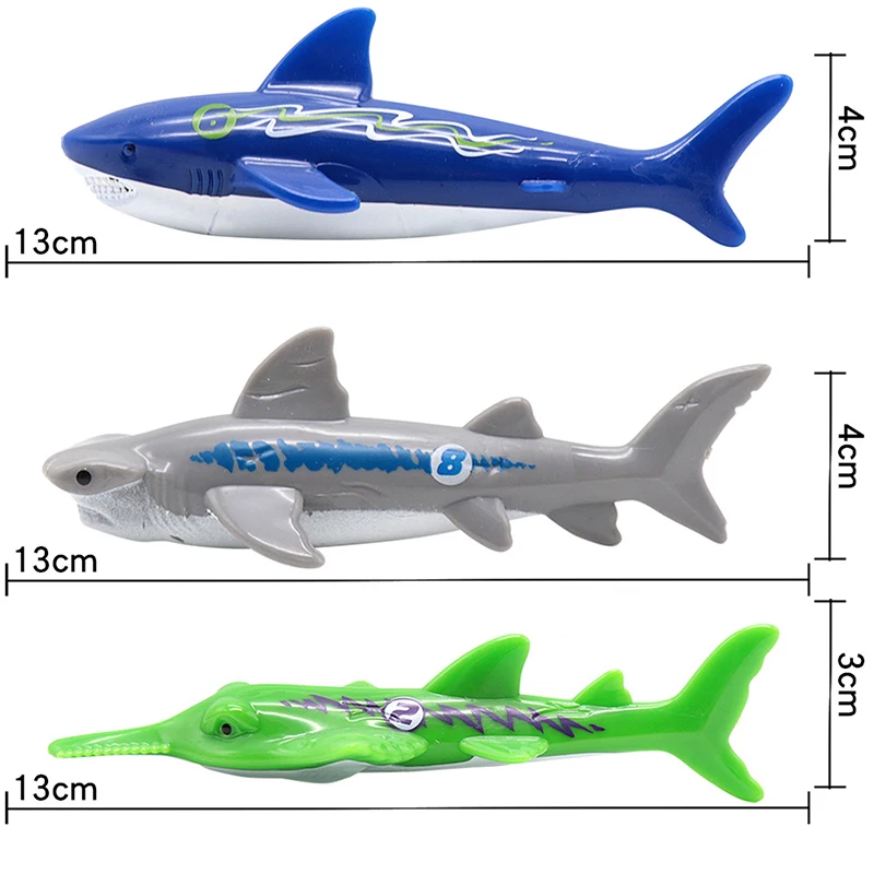 Cartoon Baby Bath Water Play Funny Diving Shark Toys Fun Kids Swimming  Pool Dive Training Toys Children\'s Holiday Birthday Gift