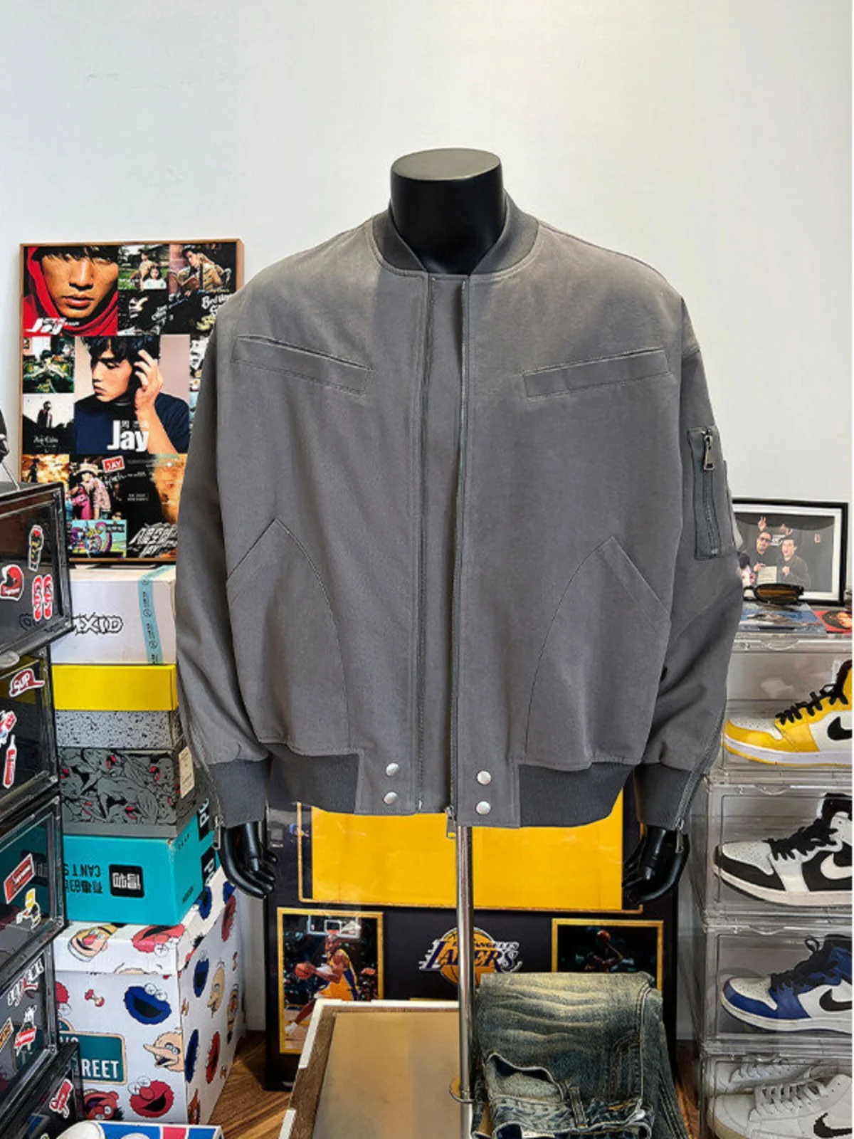 

Мужская куртка-бомбер American Sle MA Pilot Jaet с молнией, хлопковая, для весны и осени