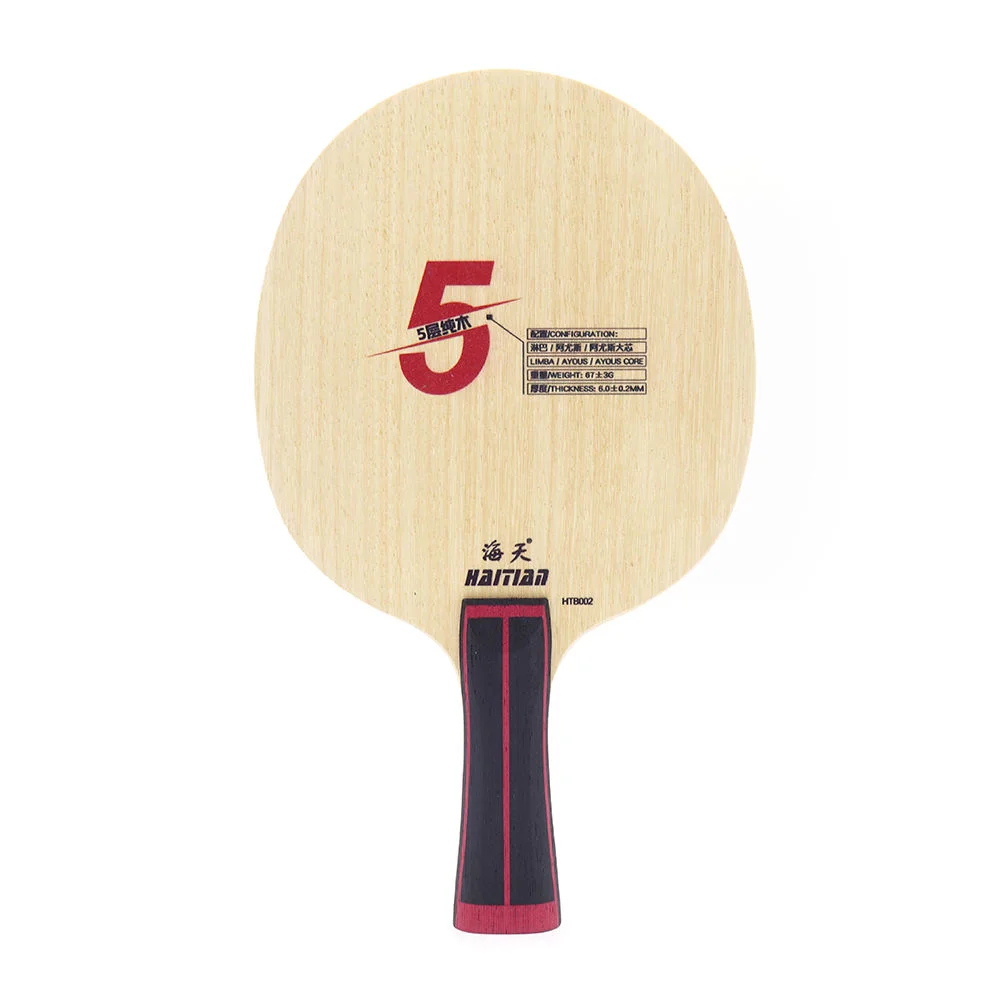 5-Layer Pure Wood Lympic Table Tennis Bat Baseboard Five-Star Quality Lymph Surface Material for Sports And Fitness