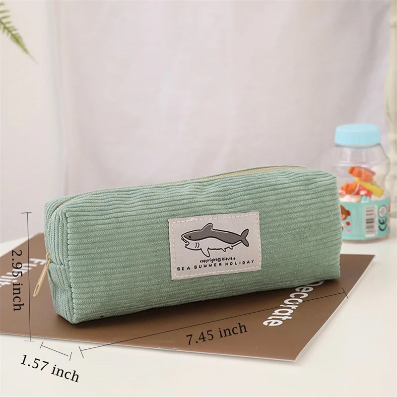 5 Colors Small Pencil Pouch Shark Office Stationery Bag Mini Makeup Cosmetic Bags