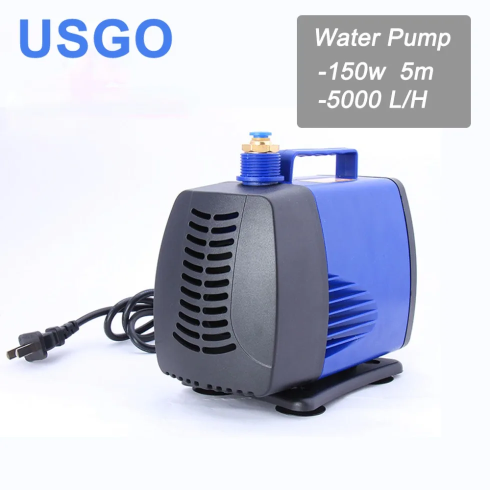 USGO Submersible Water Pump 150W 5M 5000L/H IPX8 220V for CO2 Laser Engraving Cutting Machine