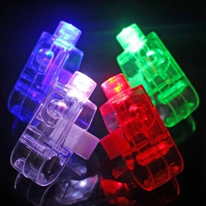 30/50/100Pcs LED Finger Lights Color Finger Flashlights Light Up Toys for Kids Birthday Christmas Halloween Party Favors