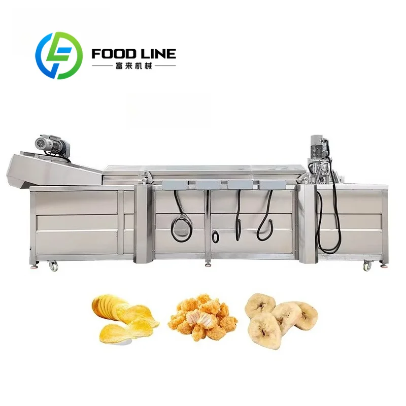 Oil Recycle Commercial Continuous Frying Machine Built-In Circulating Filter Removes Food Debris Without Halting Production Flow