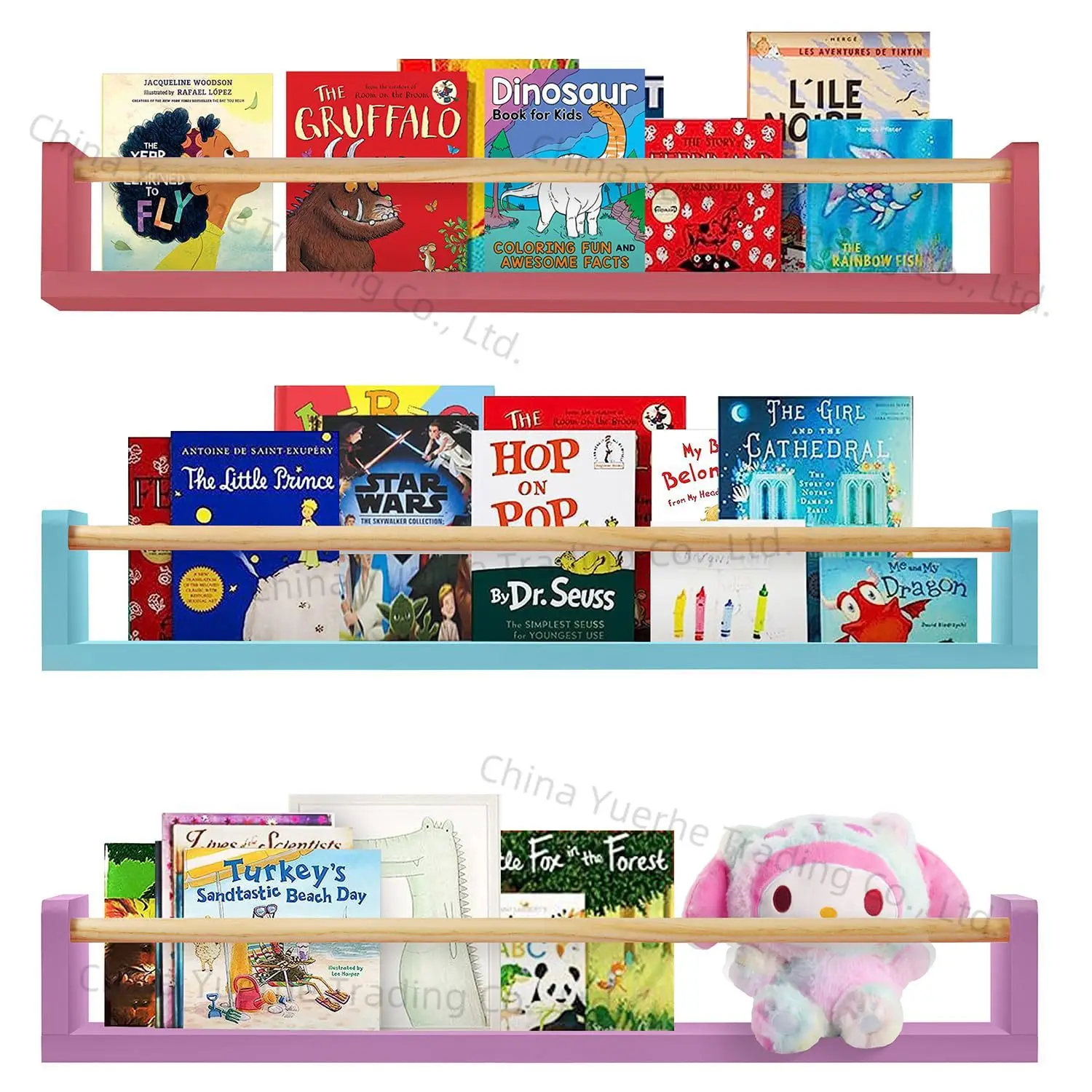 

Стеллаж для хранения мелочей Товары для дома Детская книжная полка с картинками Настенный многослойный стеллаж для хранения Настенный стеллаж для хранения