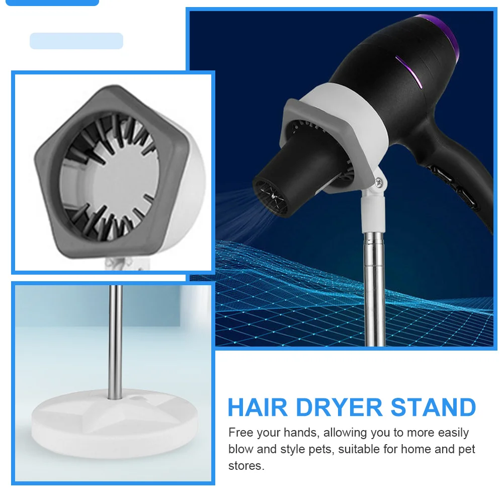 

Stainless Steel Stand Hands free Holder Telescopic Rack Blow Dryer Pet Grooming Tool Storage Blow Dryer Holder Shelf