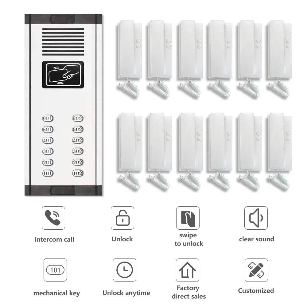 Non-visual building intercom access control